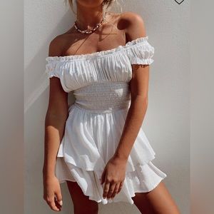 Princess Polly Love Galore White Romper
